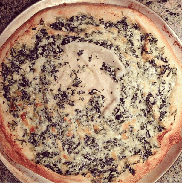 Creamy Spinach Pizza