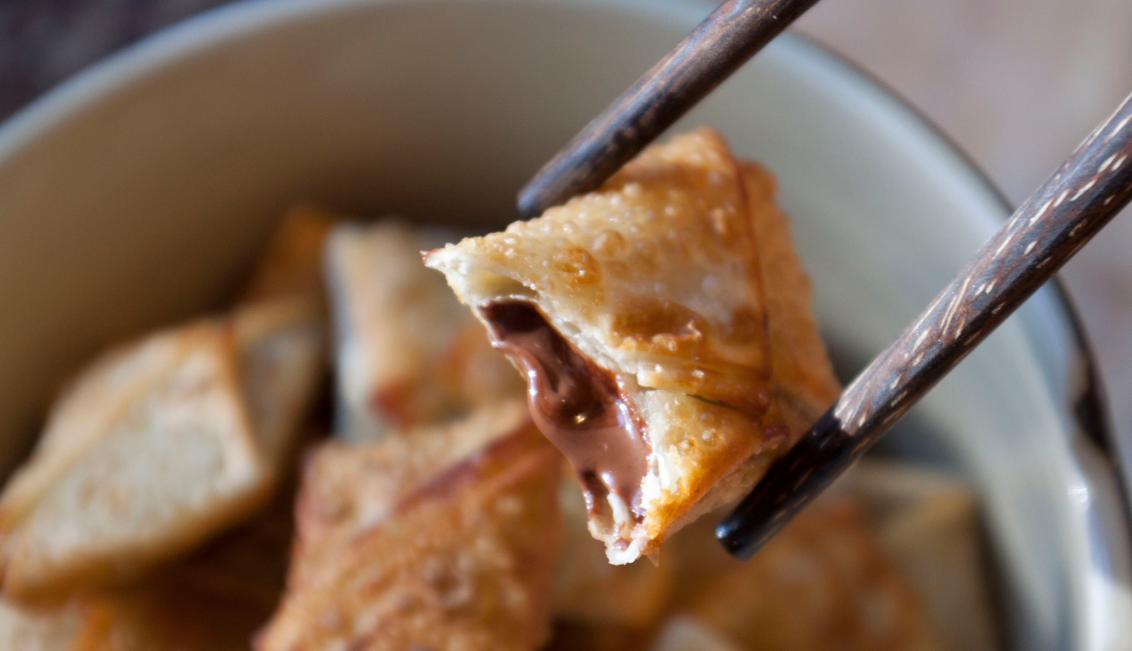 Fried Xocai Healthy Chocolate Stuffed Wontons