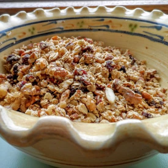 Granola with Almonds, Walnuts, Cranberries and Goji Berries