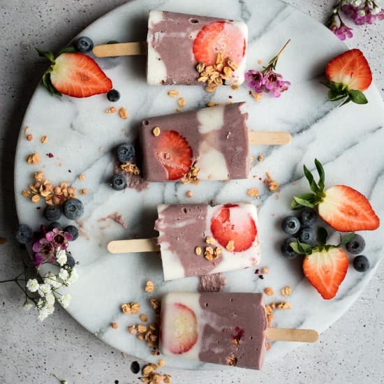 Acai Granola Breakfast Popsicles