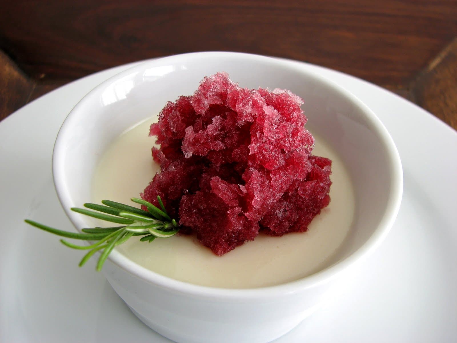 Apothic Granita and Vanilla Panna Cotta