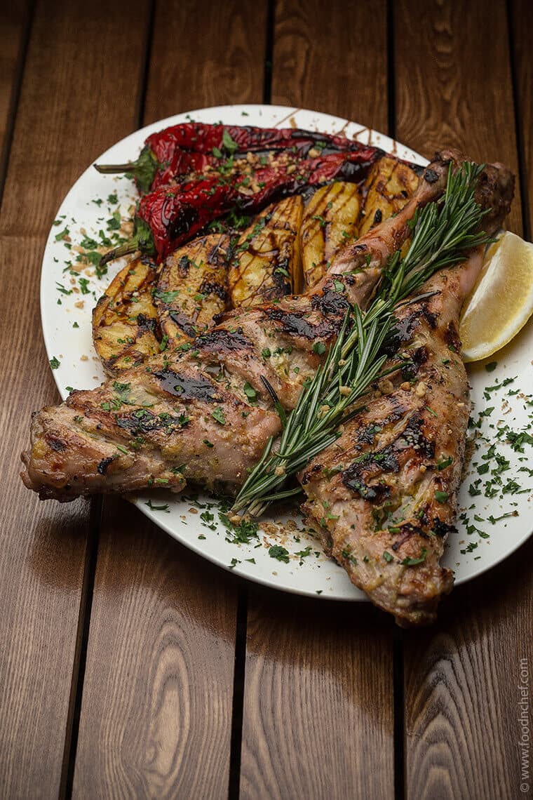 Leg of Lamb with Rosemary, Honey, Lemon and Walnuts