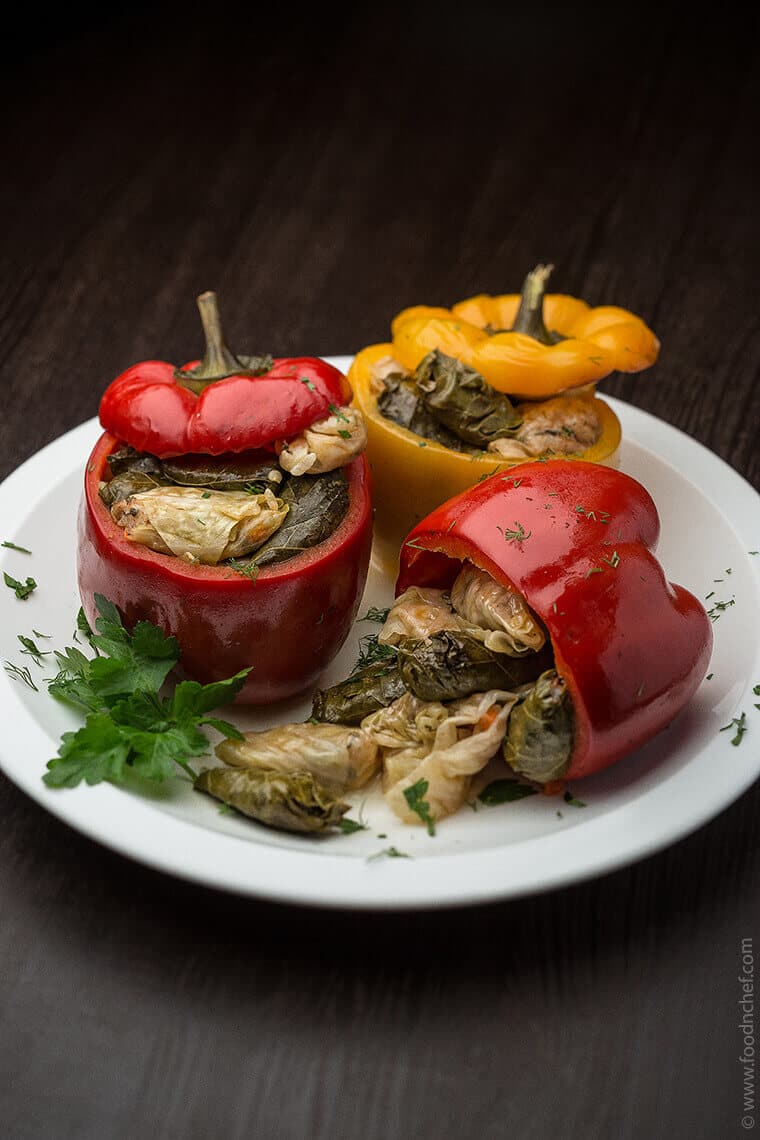 Stuffed Peppers with Cabbage Rolls