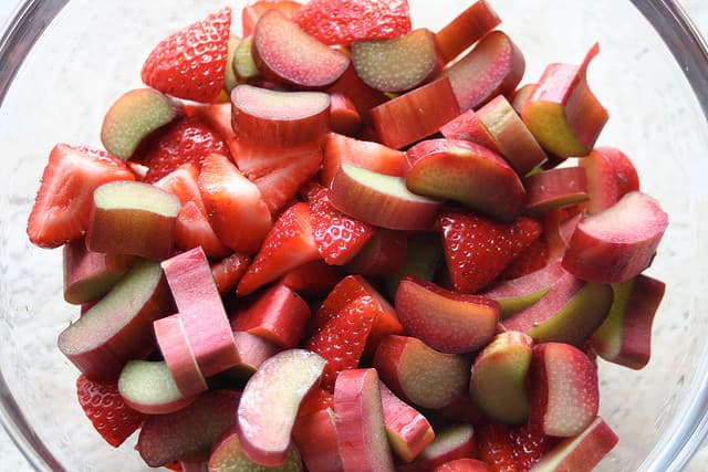 strawberries and rhubarb