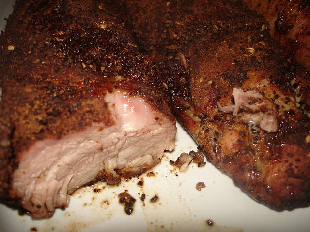 Coffee rubbed pork tenderloin