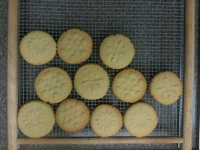 stamped shortbread sugar cookies
