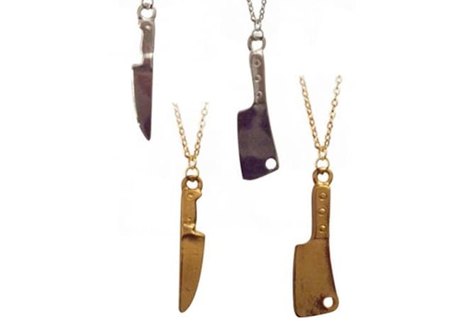 butcher and chef's knife necklace