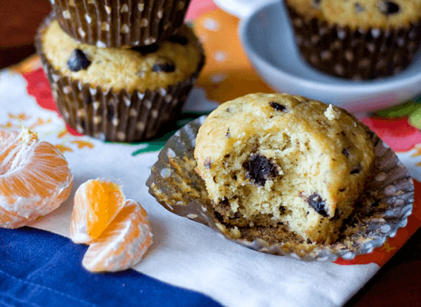 Dark Chocolate Chunk Clementine Muffins