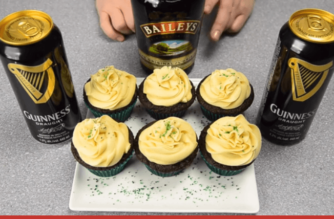 Guinness Chocolate Cupcakes with Bailey's Buttercream