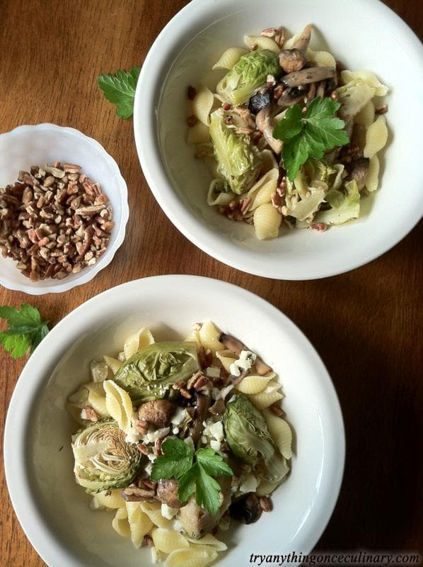 Roasted Brussels Sprout Pasta Dinner