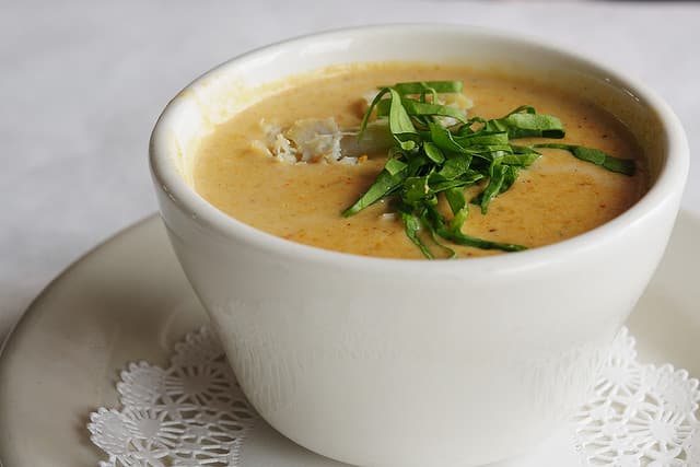 crab bisque with brandy