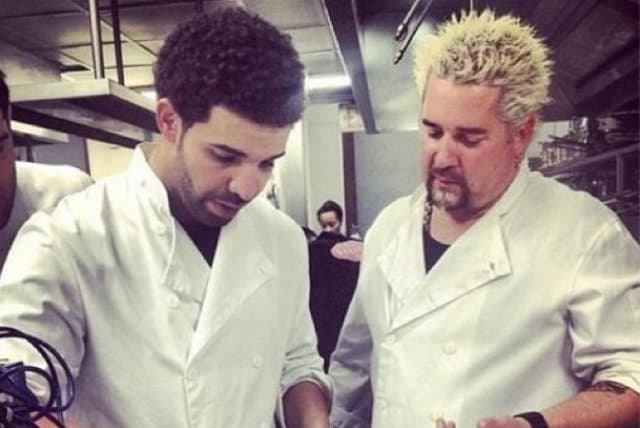 Guy Fieri Teaches Drake How to Cook