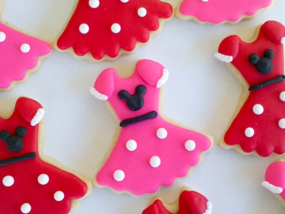 Minnie Mouse Dress Cookies