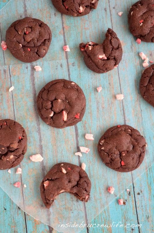 Peppermint Mocha Pudding Cookies