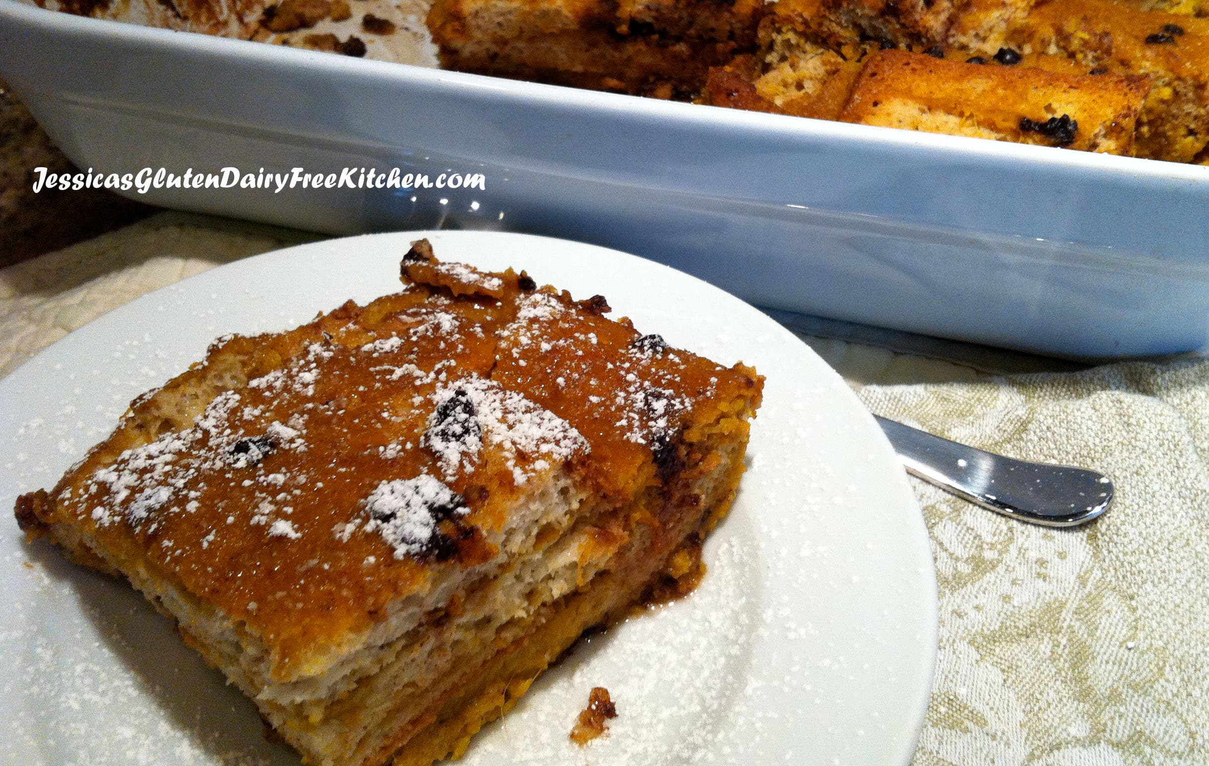 Baked Pumpkin French Toast - gluten free, dairy free, soy free