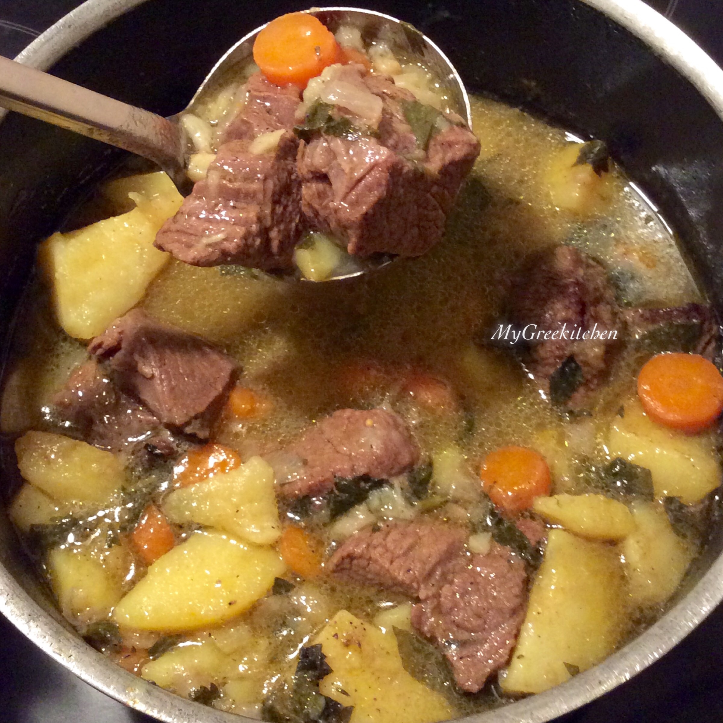 Foodista Recipes, Cooking Tips, and Food News Vrasto Soup. Boiled