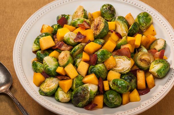  Brussels Sprouts with Mango and Bacon