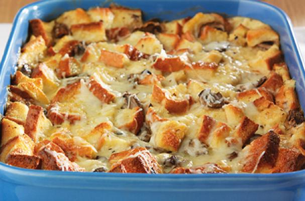 Mushroom Bread Pudding