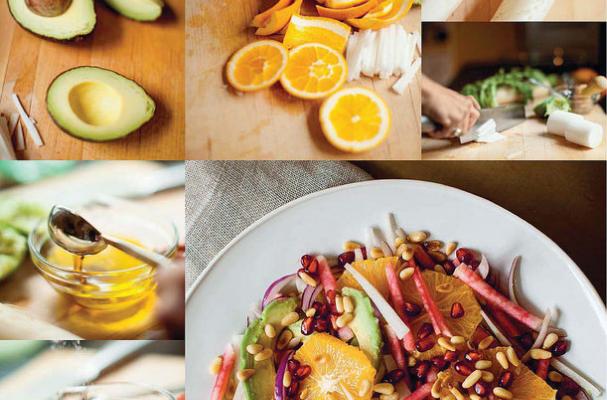 Avocado, Orange and Daikon Salad with Cumin Lime Vinaigrette