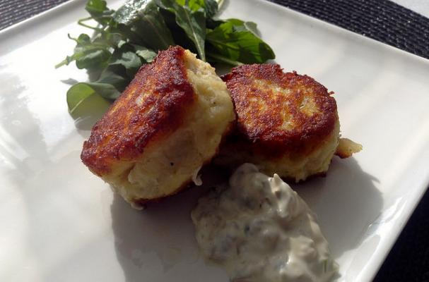 Salt Cod and Potato Cakes with Tartar Sauce