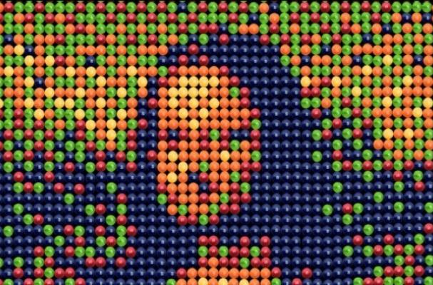 Skittles Pointillist Print Ad