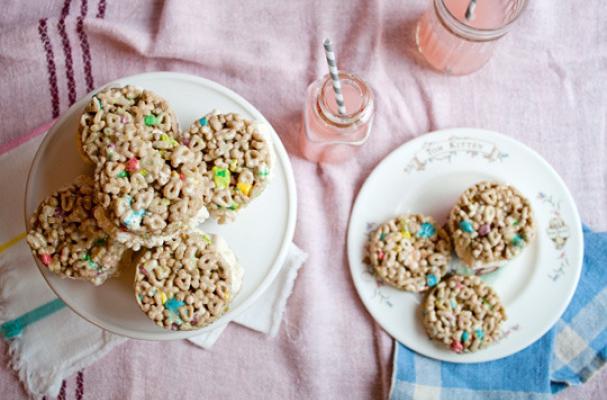 Lucky Charms Ice Cream Sandwiches