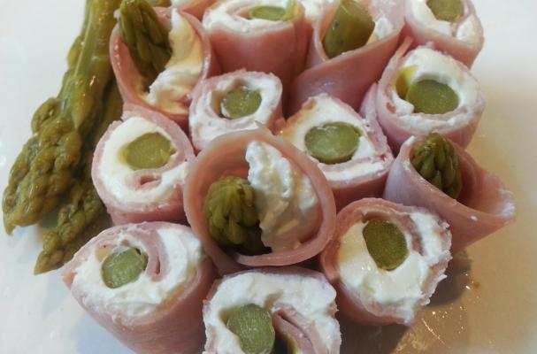 Ham and Pickled Asparagus Rolls