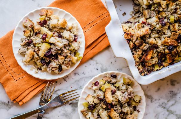 Gluten Free Apple Cranberry Sausage Stuffing