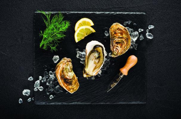 Plate of oysters