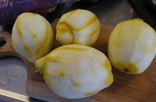 zested lemons