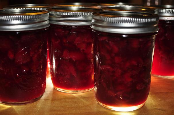 canned cherries