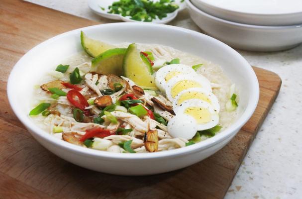 arroz caldo recipe, filipino chicken rice soup