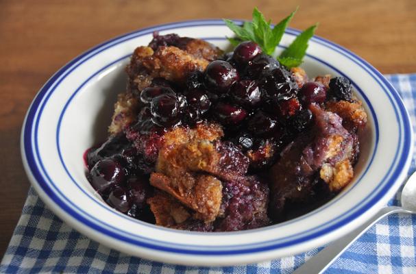 allergy free blueberry bread pudding