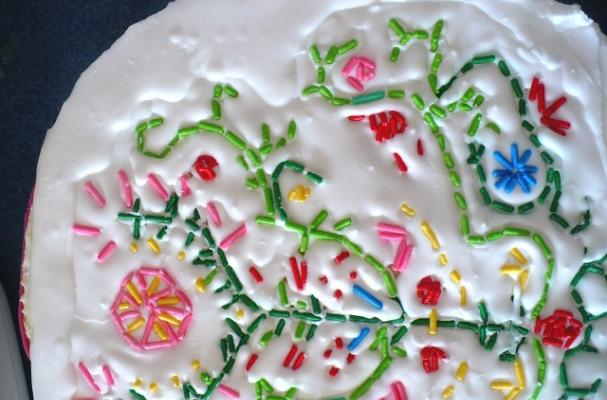 embroidered cake