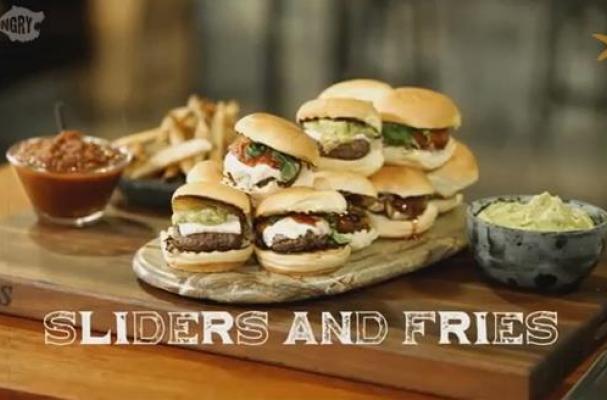 International Sliders with French Fries