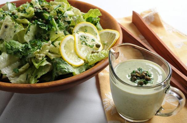 Tofu Salsa Verde with Hearts of Romaine