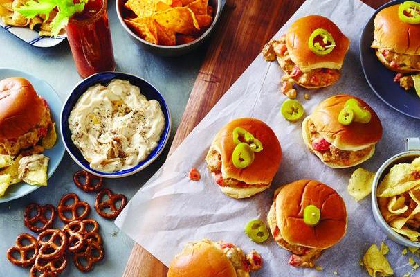 Cheesy Pork and Beef Sliders