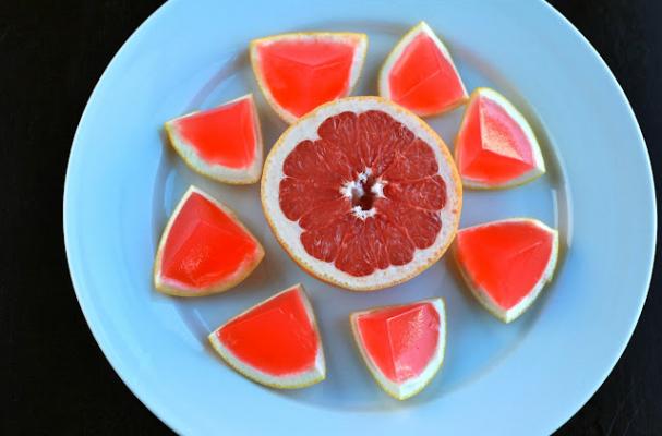 Slices of grapefruit jello shots
