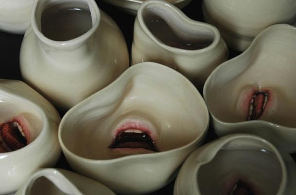 creepy ceramic bowl