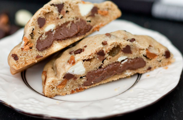 Nutella-Filled Everything Cookies