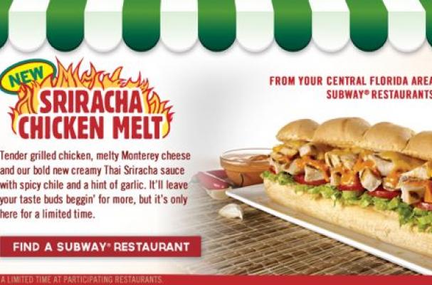 Subway's Sriracha Chicken Melt