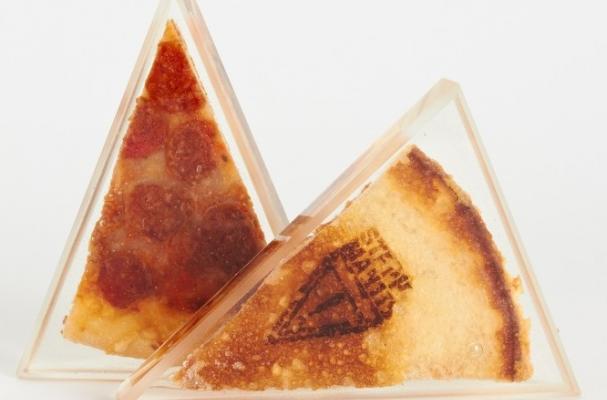 Pizza Encased in Lucite