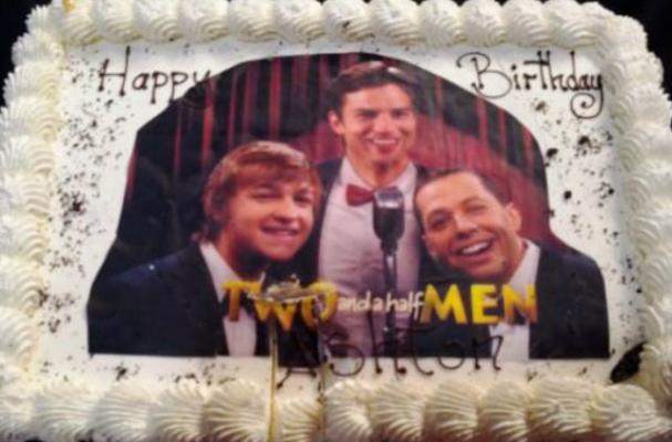 Asthton Kutcher Celebrates Birthday with 'Two and a Half Men' Cake