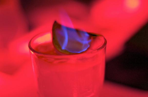 flaming cocktail 