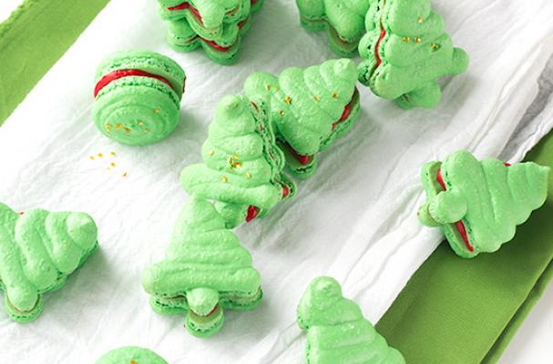 Christmas tree french macarons