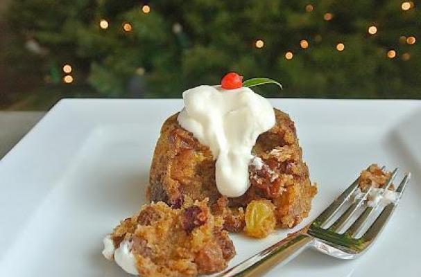 Christmas Pudding with Brandy Cream