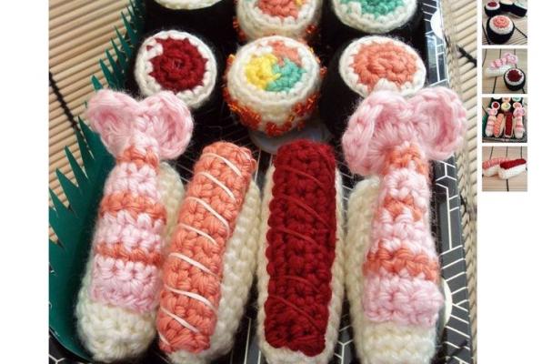 Crocheted Sushi For Bento