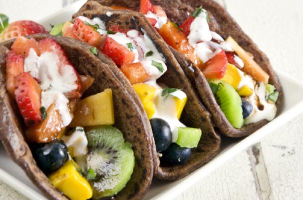 Fruit Tacos with Chocolate Tortillas
