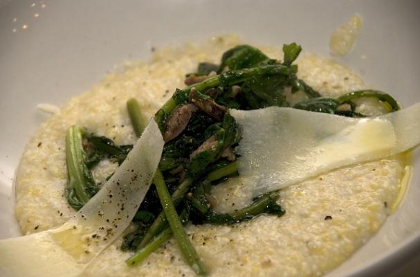cheesy grits with greens