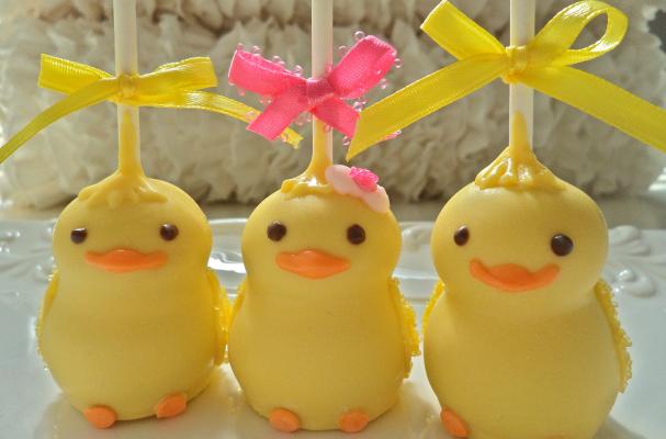 Easter Chick Cake Pops